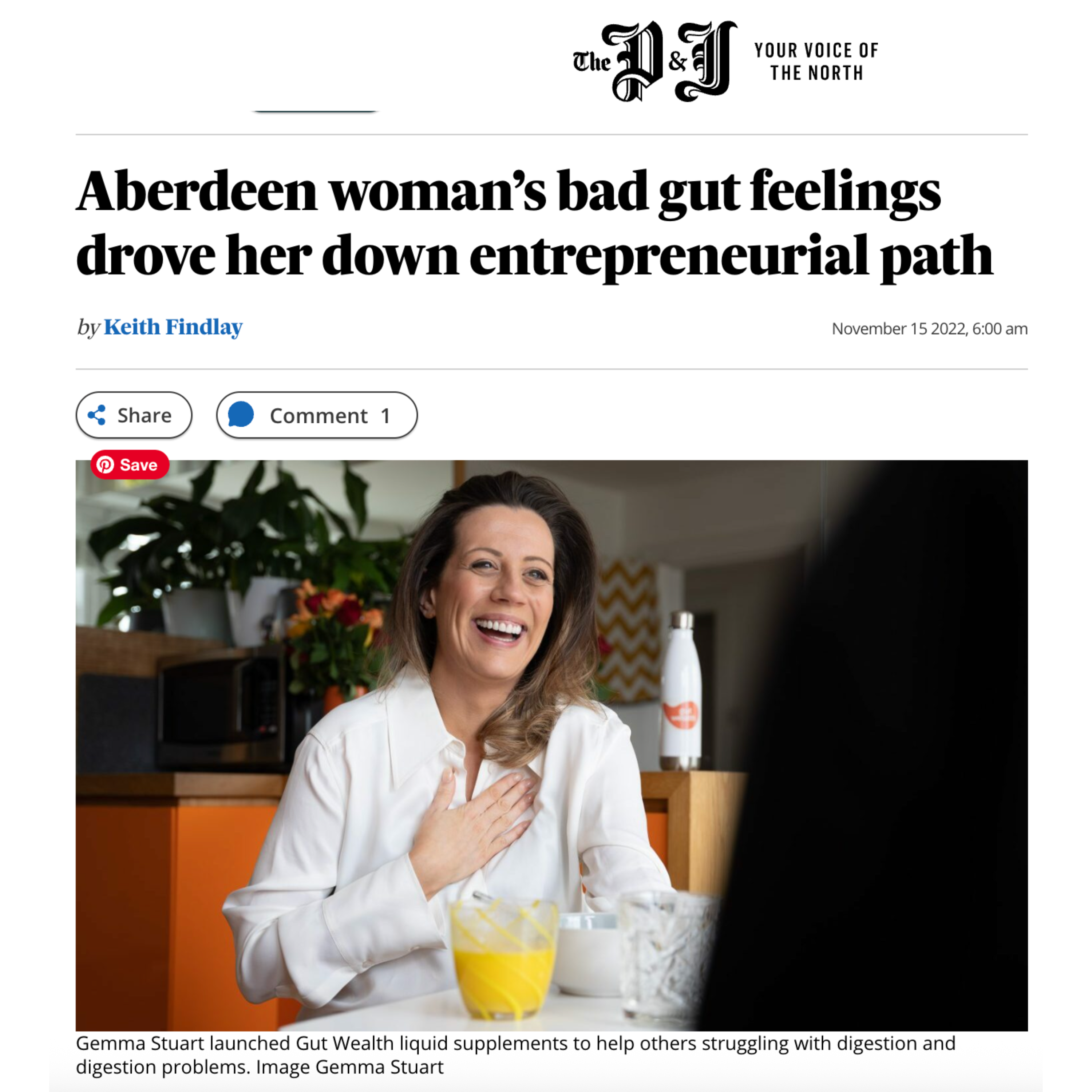 Our Latest Article in the Press - Press and Journal