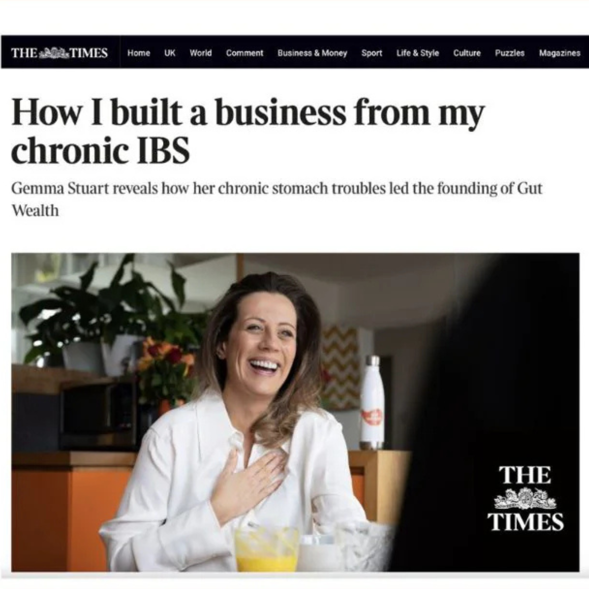 Interview in The Times