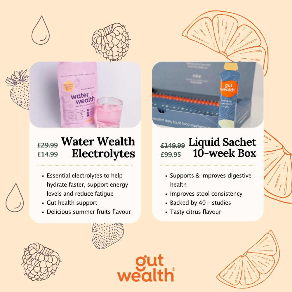 Gut Wealth Liquid Sachet 10-Week Pack & Water Wealth