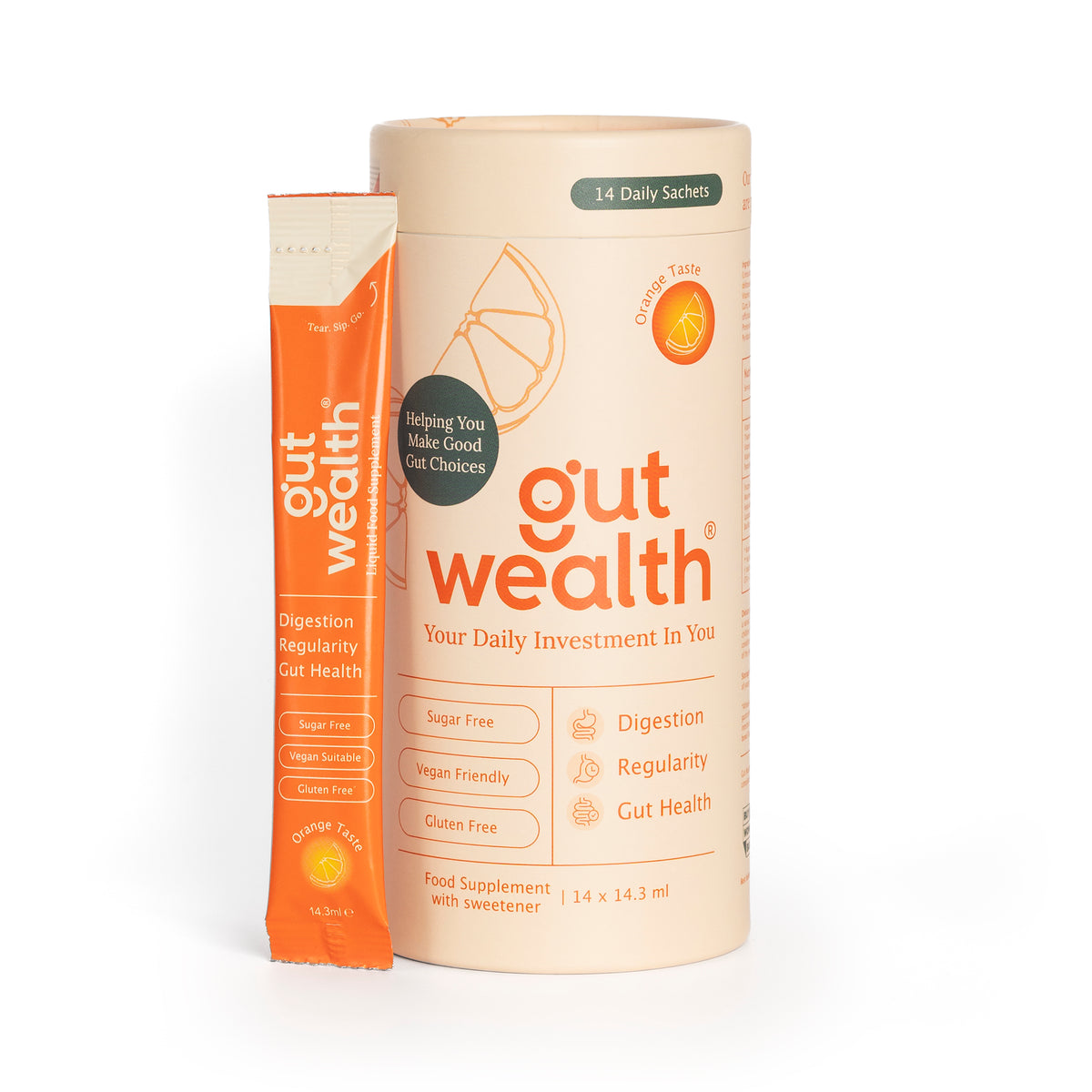 Gut Wealth Liquid Supplement 14 Pack Retail